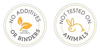 No additives or binders, Not tested on animals