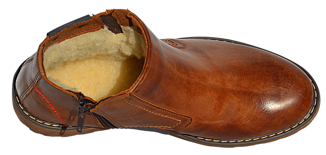 Artemis mens leather sheep wool boots - Reindeer Leather