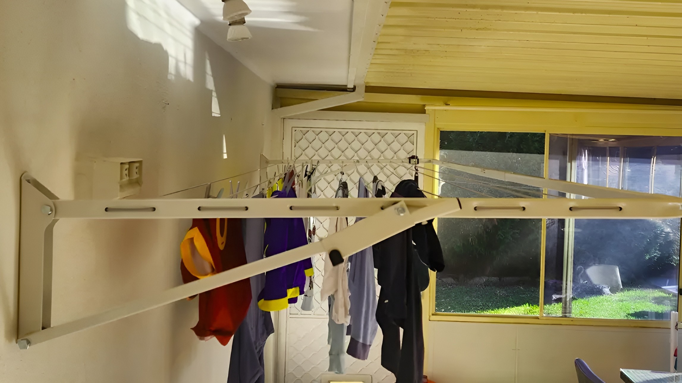 Heavy Duty Fold Down Clothesline Compact Designs for Single or Couple Households