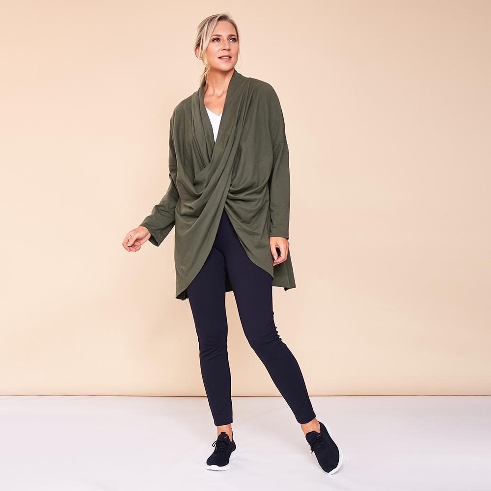 Saoirse Wrap Cardigan (Khaki)