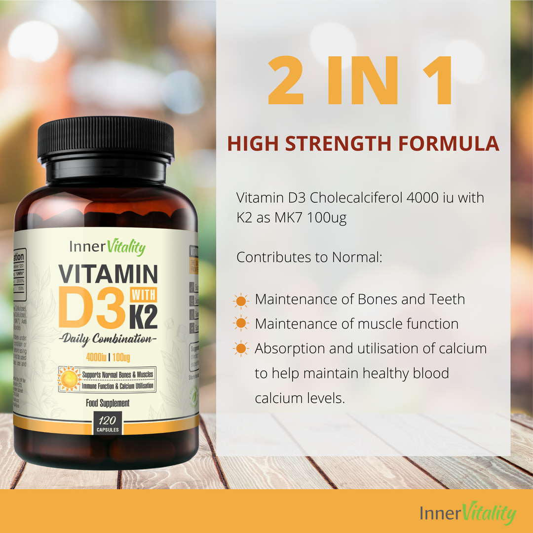 Vitamin D3 with K2 | Inner Vitality - Turmeric Vitality UK