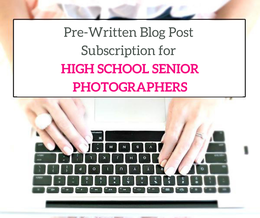 High school senior photographer blog post subscxription