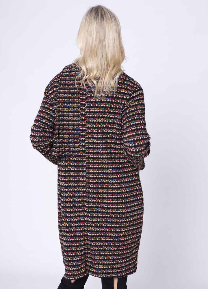 Fine Knit Pocket Dress & Scarf in Beige