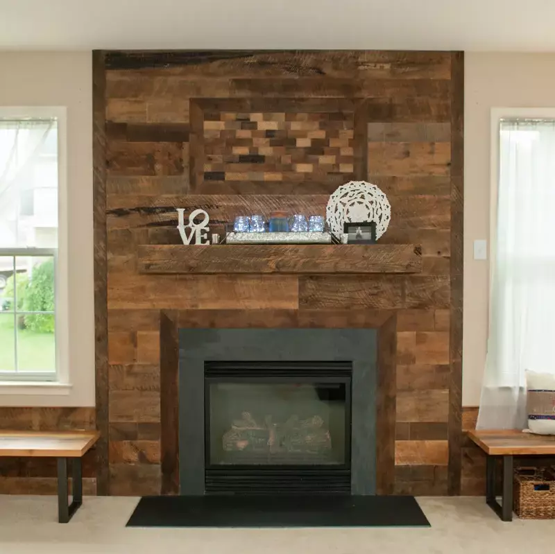 chunky fireplace surround mantel