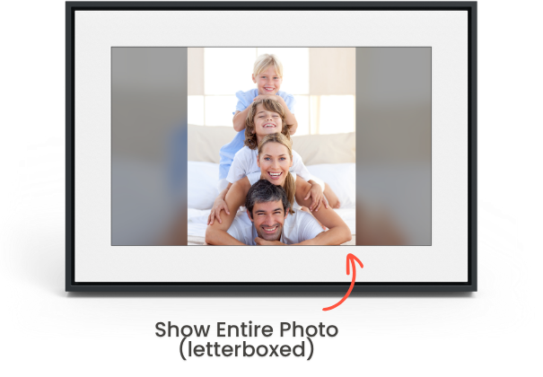 Image showing the three ways portrait photos can be displayed
