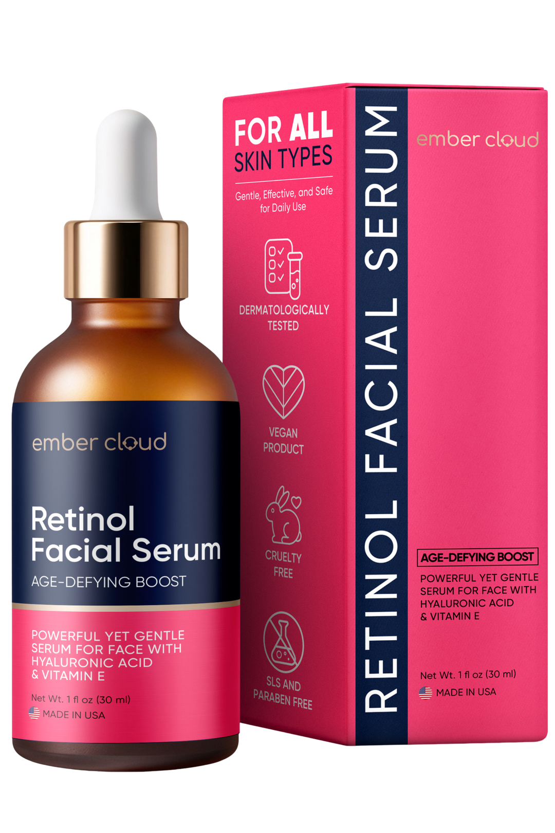 Age-Defying Retinol Serum Hyaluronic acid |Ember Cloud
