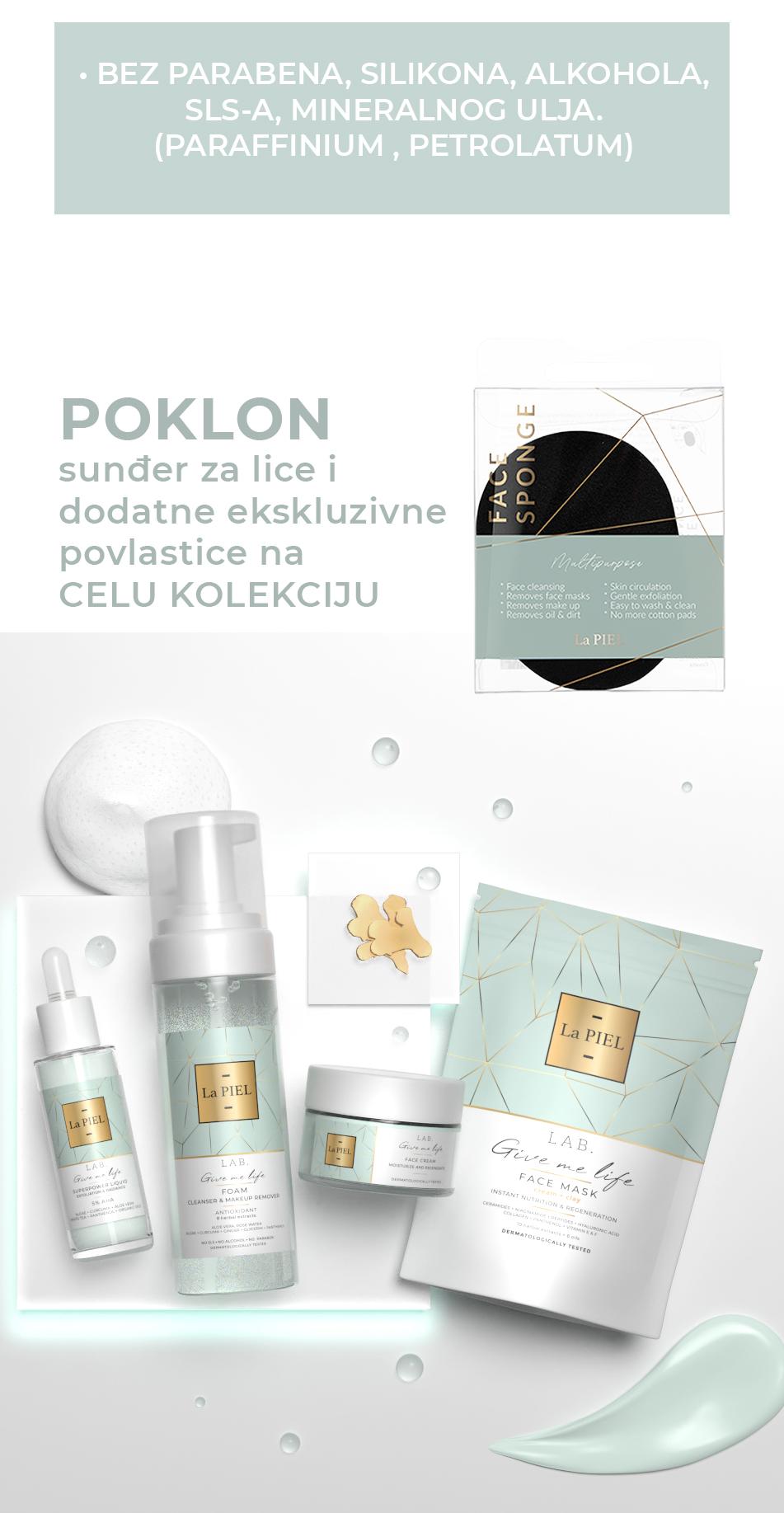 Poklon Spužvica Za Lice i Popust Na Cijelu Kolekciju La PIEL LAB