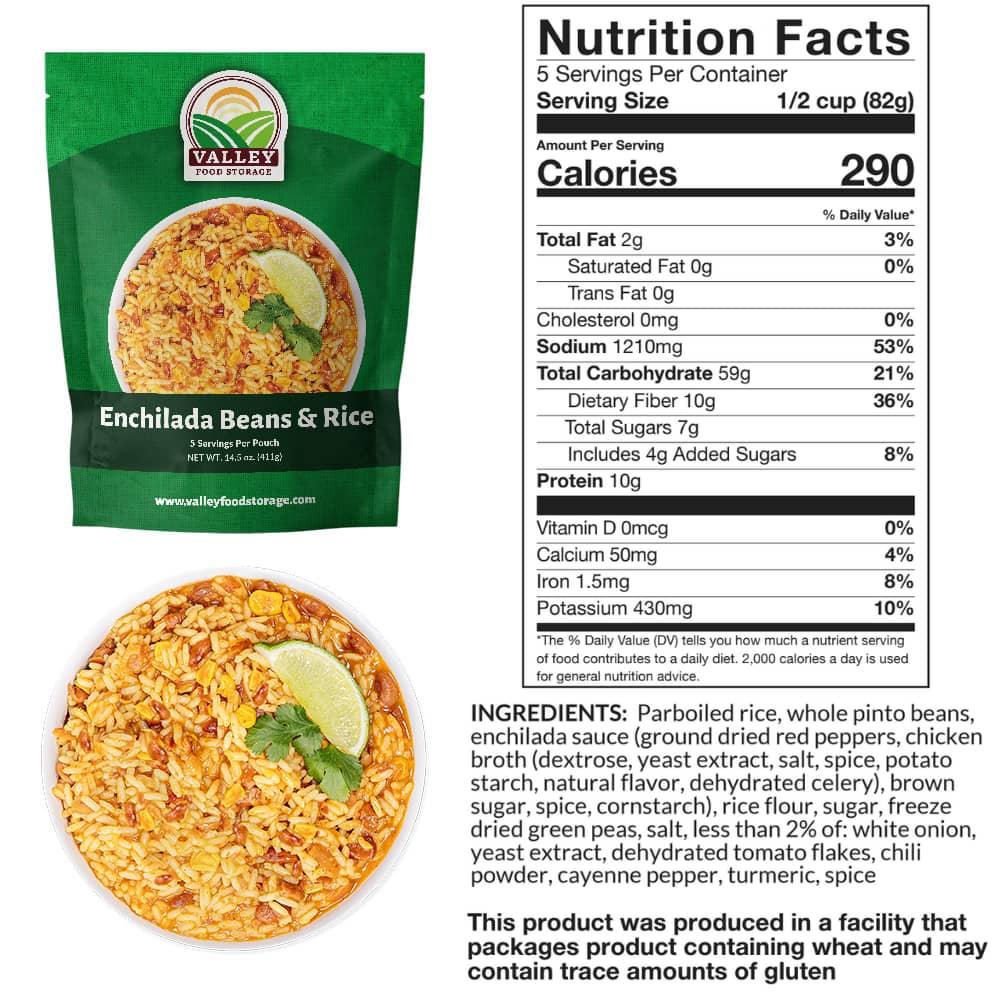 Enchilada Beans & Rice Nutrition Facts