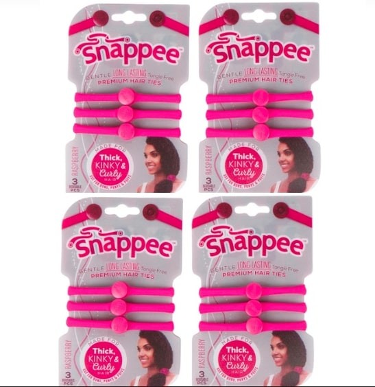 Image of 4 packs Snapee hair ties pink