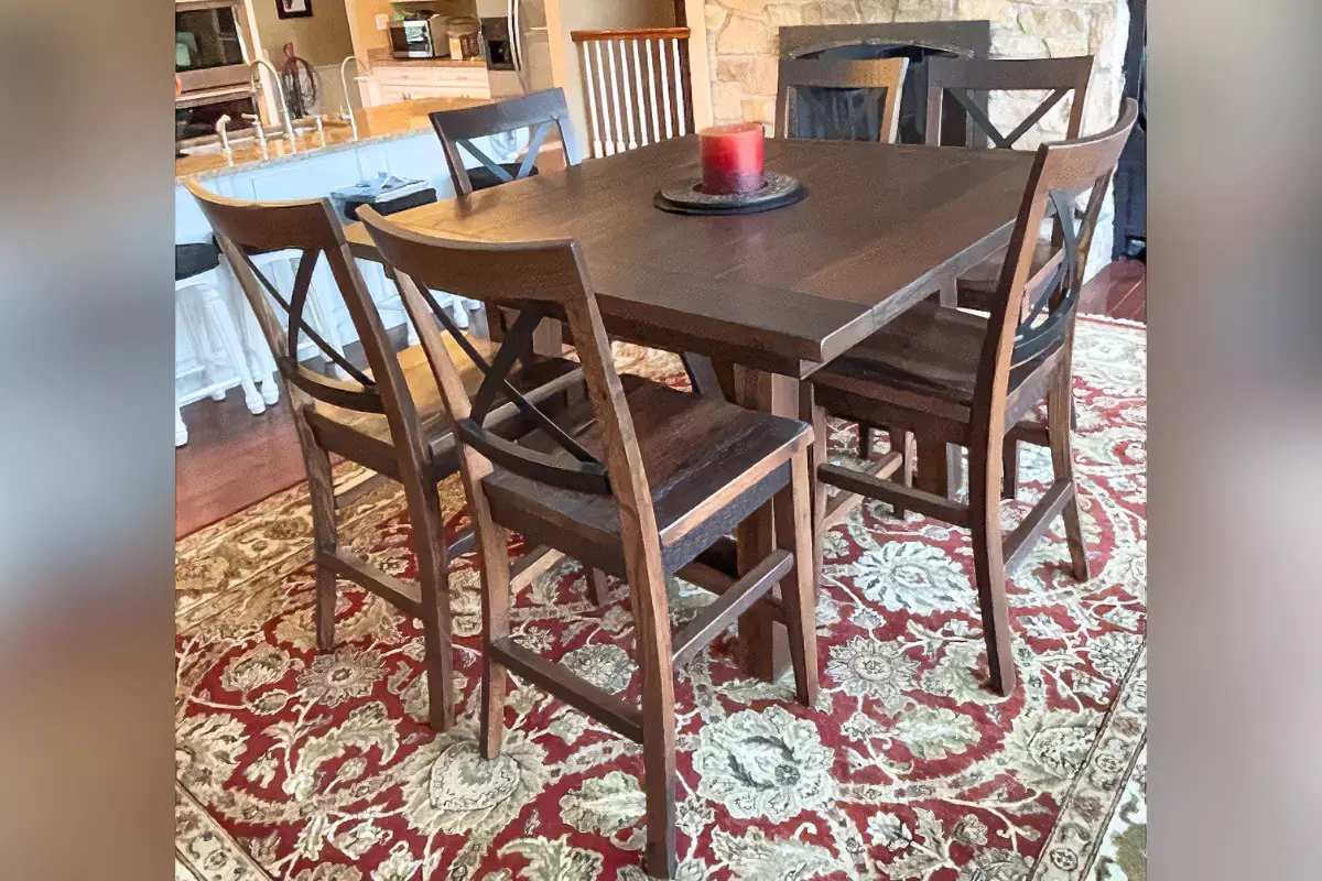 Counter Height Reclaimed Wood Hawthorne with Norway Stools
