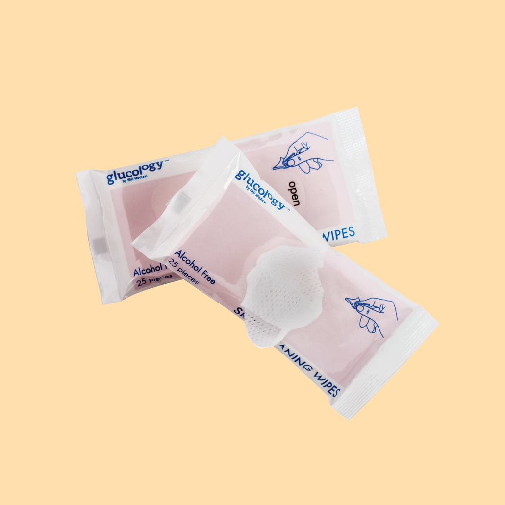Glucology™ Alcohol Free Finger Cleaning Wipes Diabetes