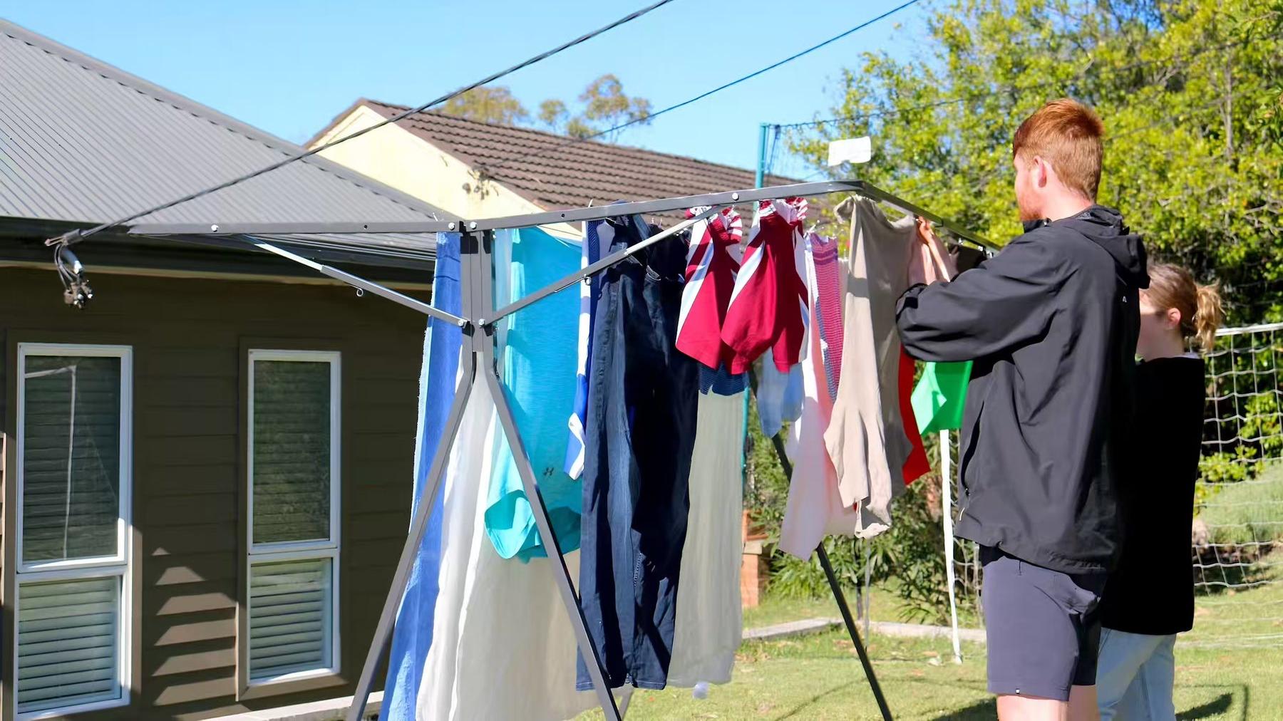 Garage Clothes Line Foldable or Portable Racks