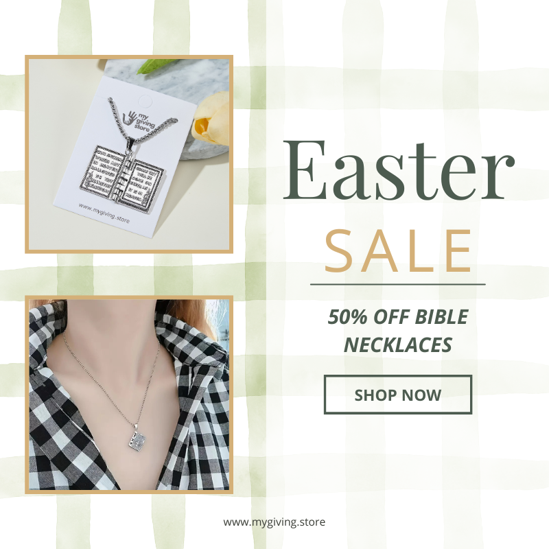 Easter Sale - Bible Pendant Necklaces
