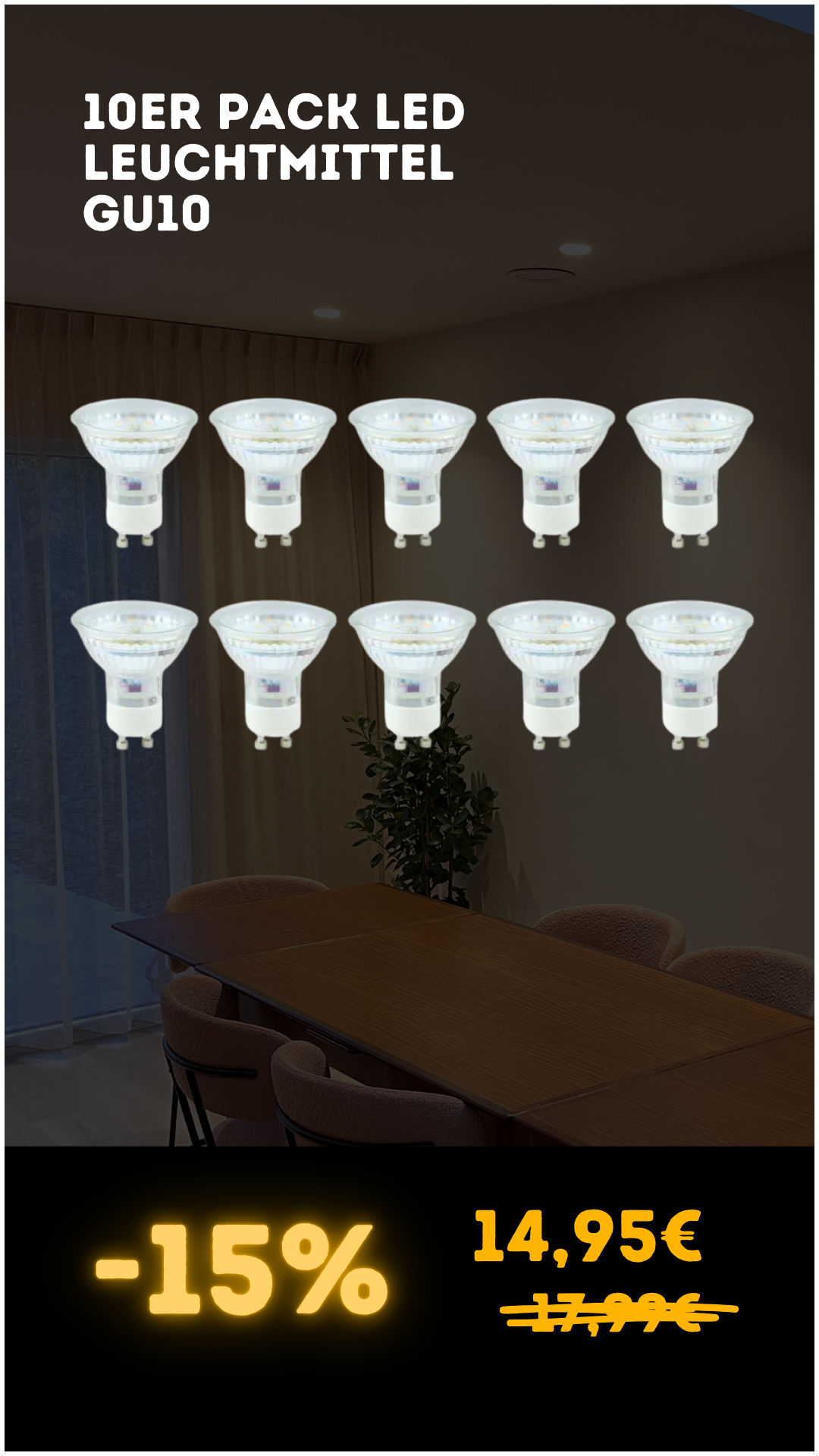 GU10 Leuchtmittel 10er Pack