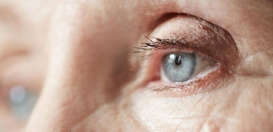 Eyes of a sad mature woman