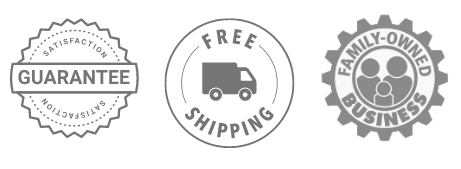 satisfaction guaranteed, Free shipping, family business and free shipping