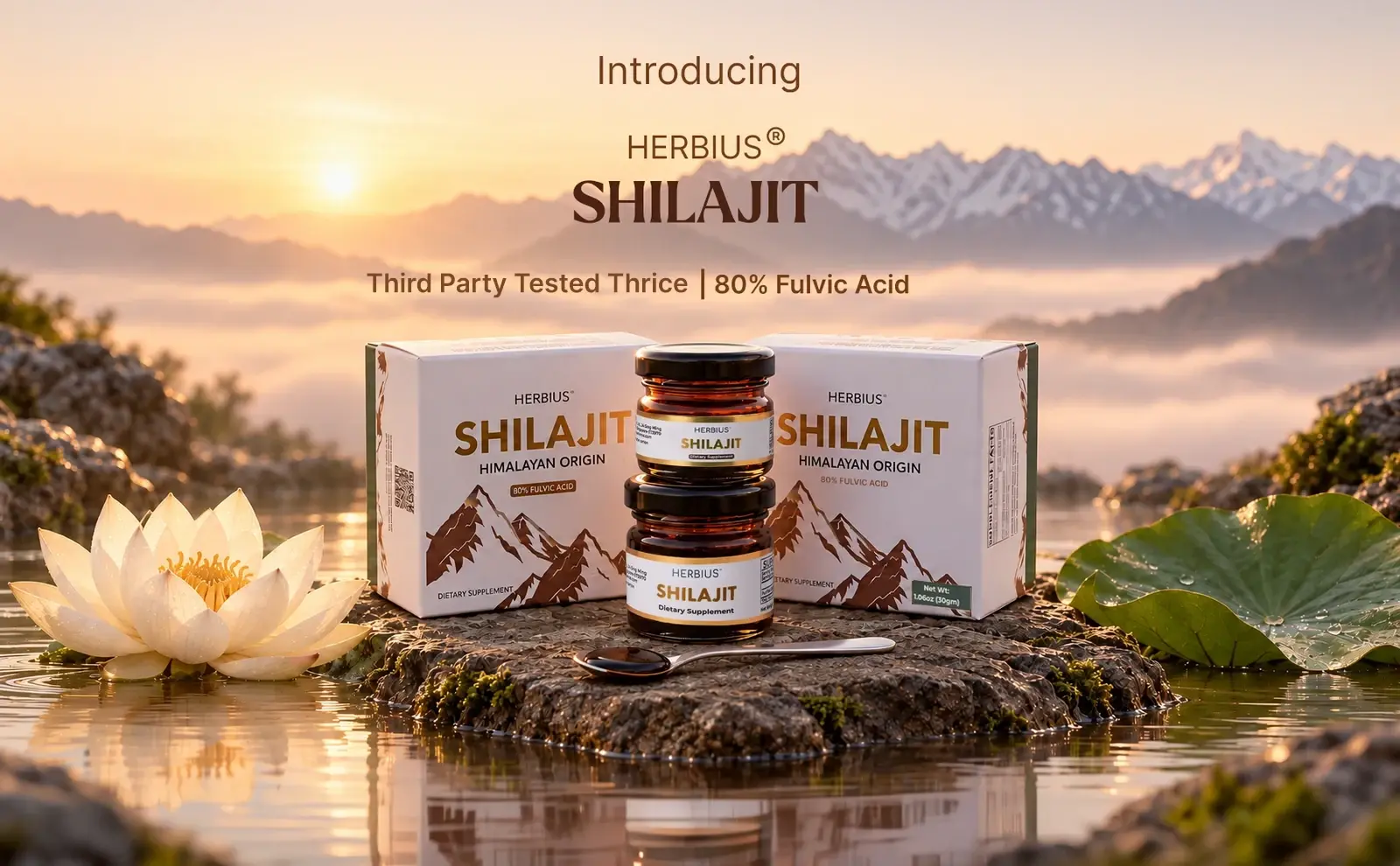Introducing Herbius Shilajit – Himalayan Origin, third party tested thrice, 80% Fulvic Acid