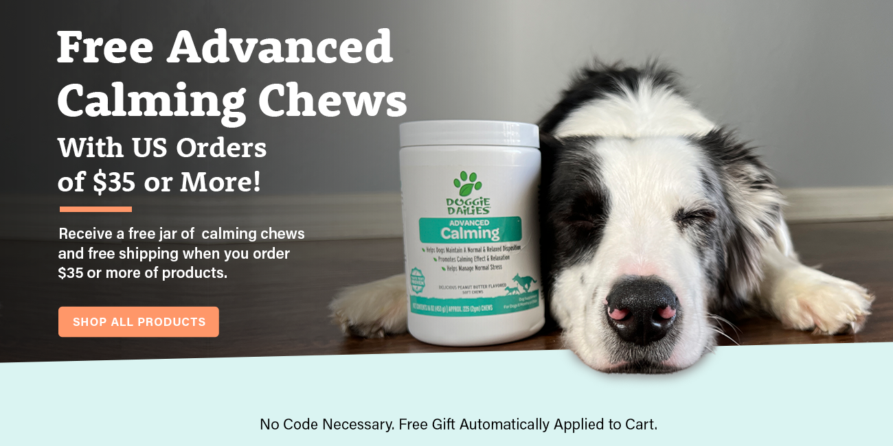 Free Calming Chews with order over $35