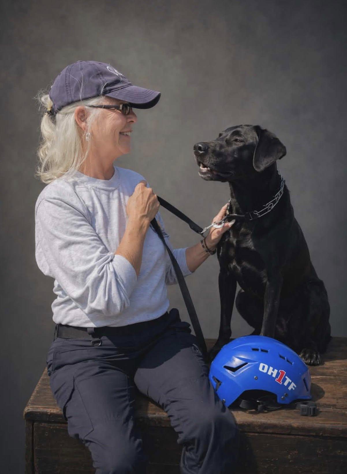 k9 chilly sky and her handler