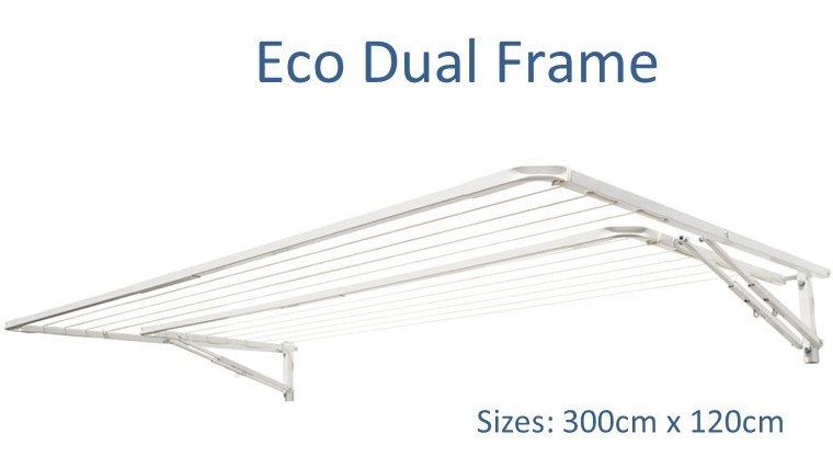 eco dual frame 270cm wide clothesline