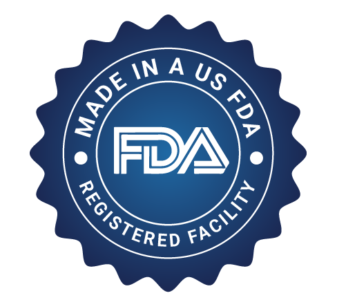 Made in an FDA registered facility badge