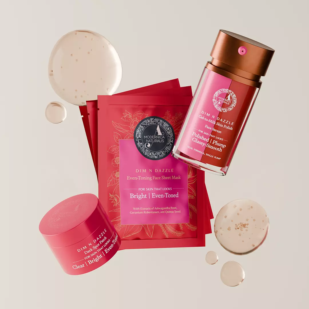 Dim N Dazzle Complete Even-Tone & Glow Trio with serum texture