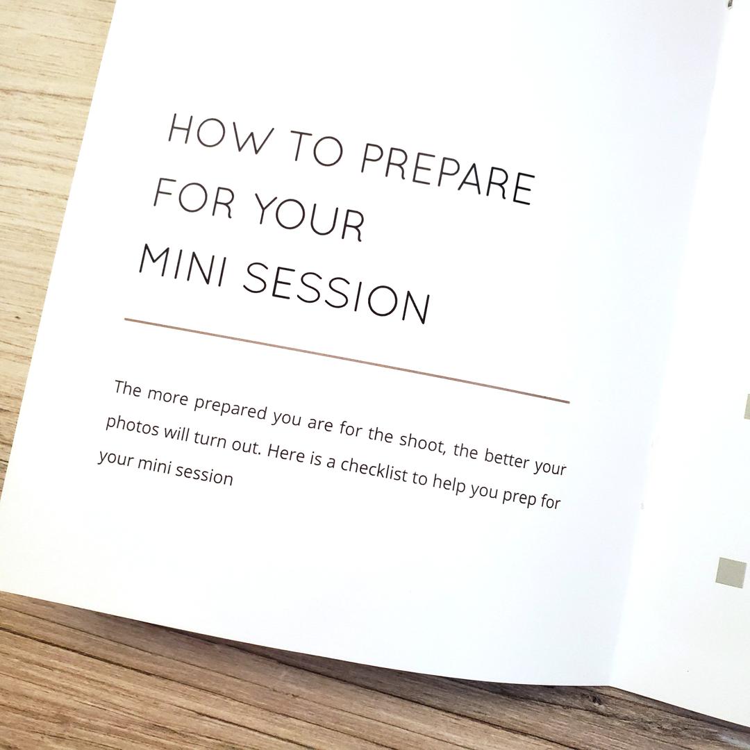 ffall mini session welcome guide for photographers marketing
