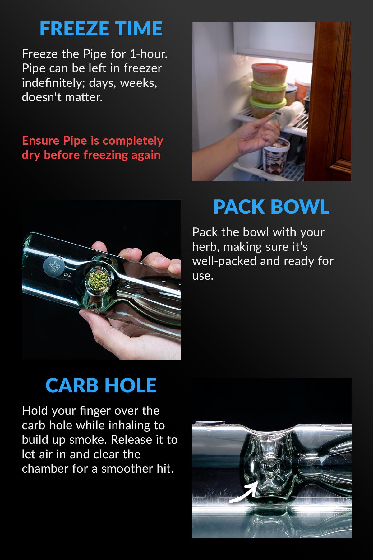 freeze pipe tornado bong pro infographic