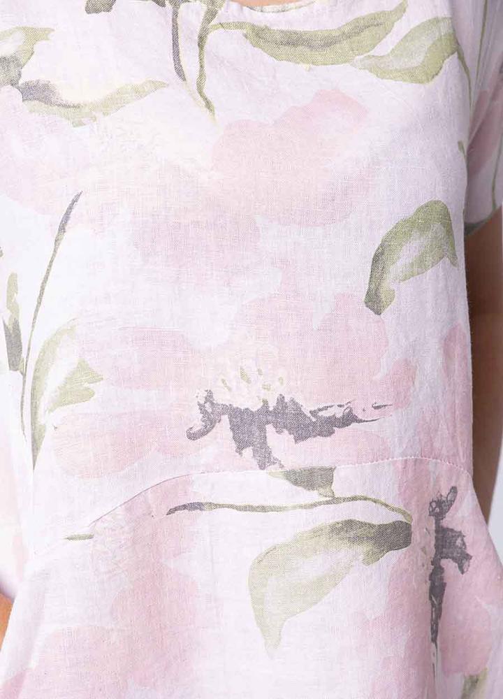 Cap Sleeve Floral Pocket Dress