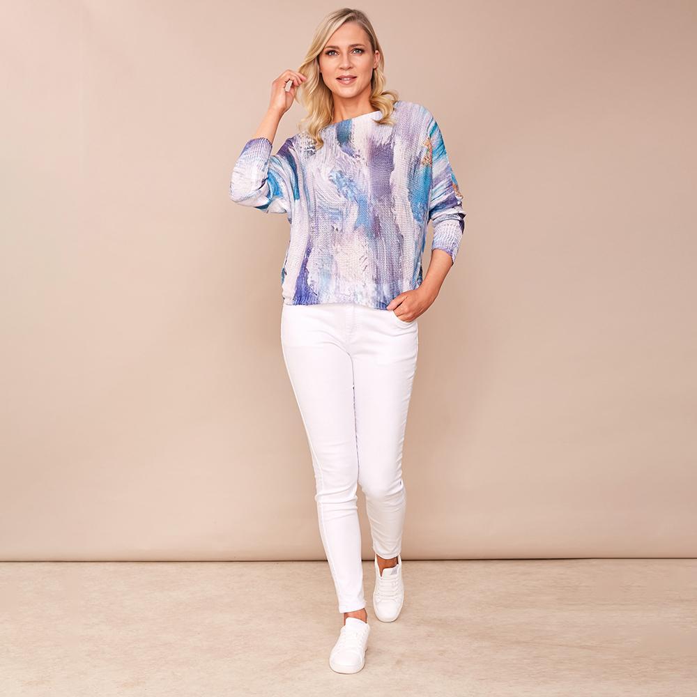 Karina Batwing Jumper (Blue)