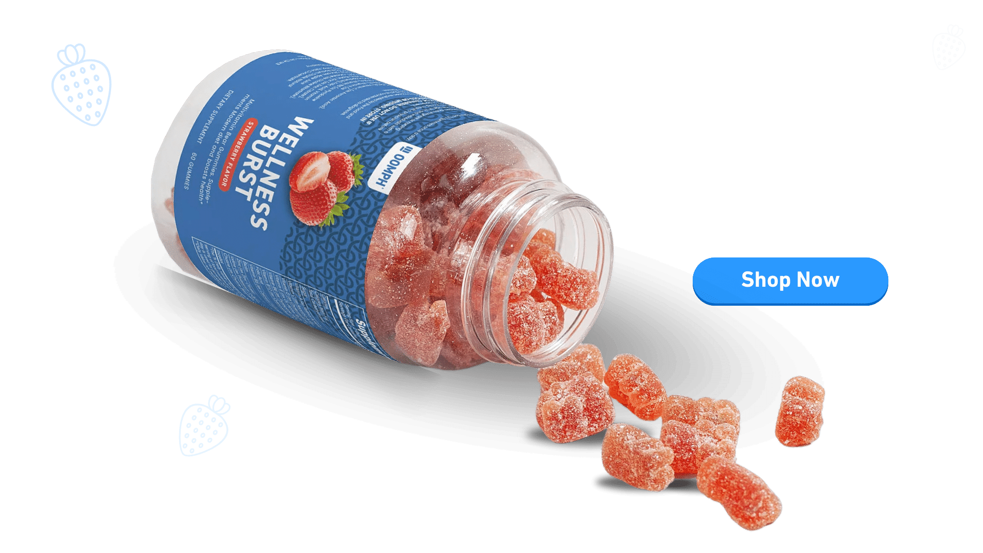 Oomph Fitness Multivitamin Gummy Wellness Burst Strawberry Flavor for Optimal Health