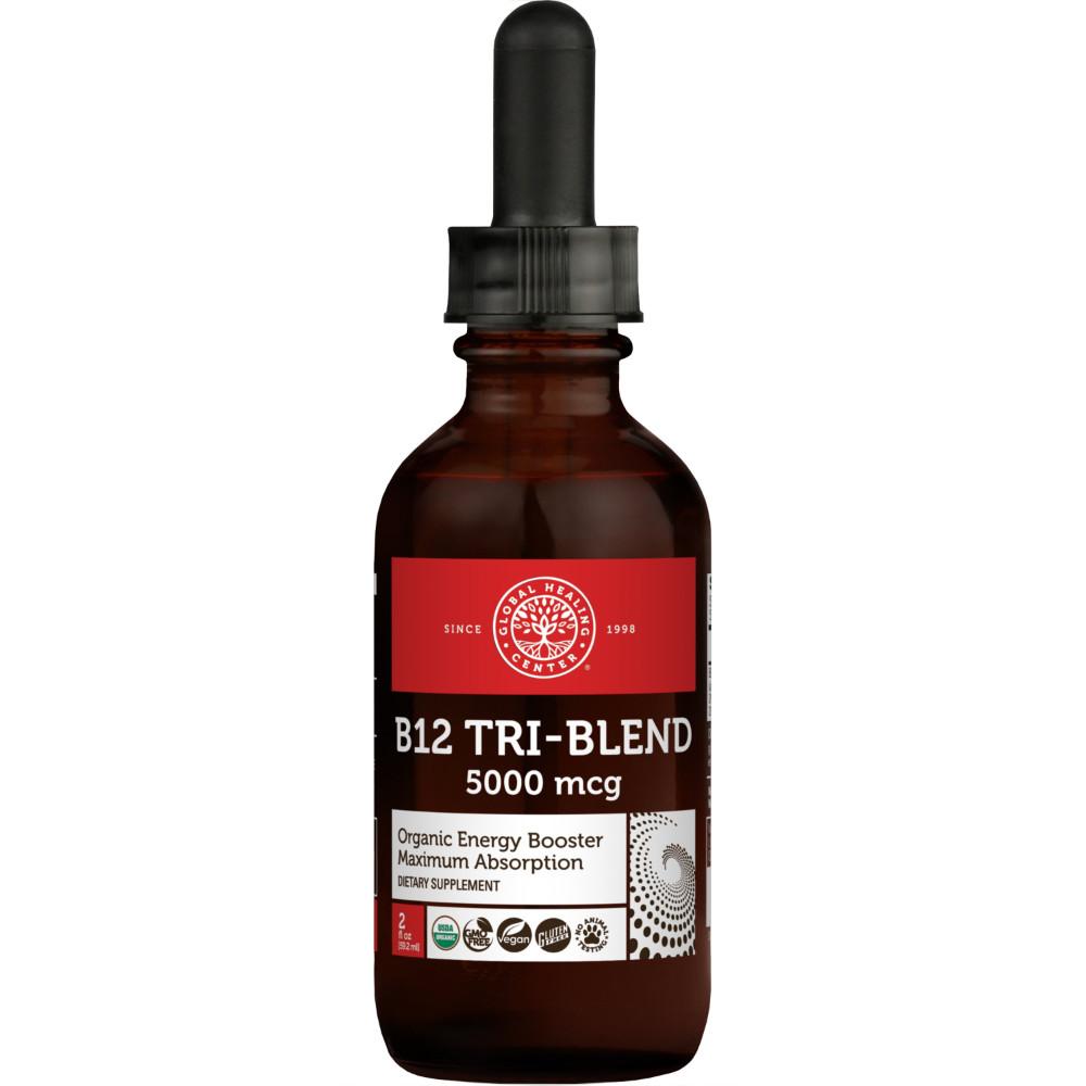 Global Healing B12 Tri Blend 5000mcg Bottle