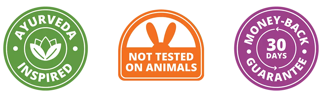 Ayurveda Inspired | Not tested on Animals | 30 days money back guarantee mobile