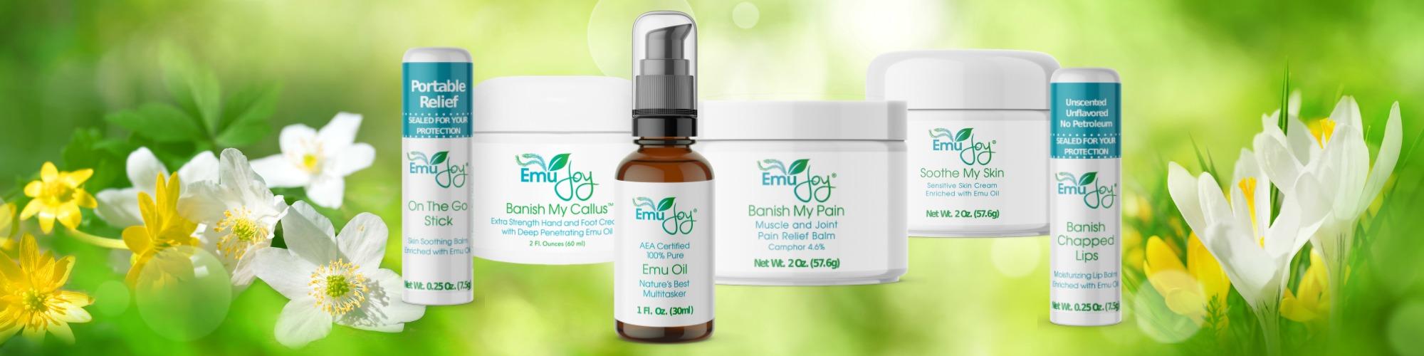 Emu Joy Emu Oil Products For Skin Hair Muscles And Joints