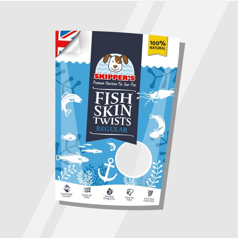 Fish Skin Twists Skippers Pet Products