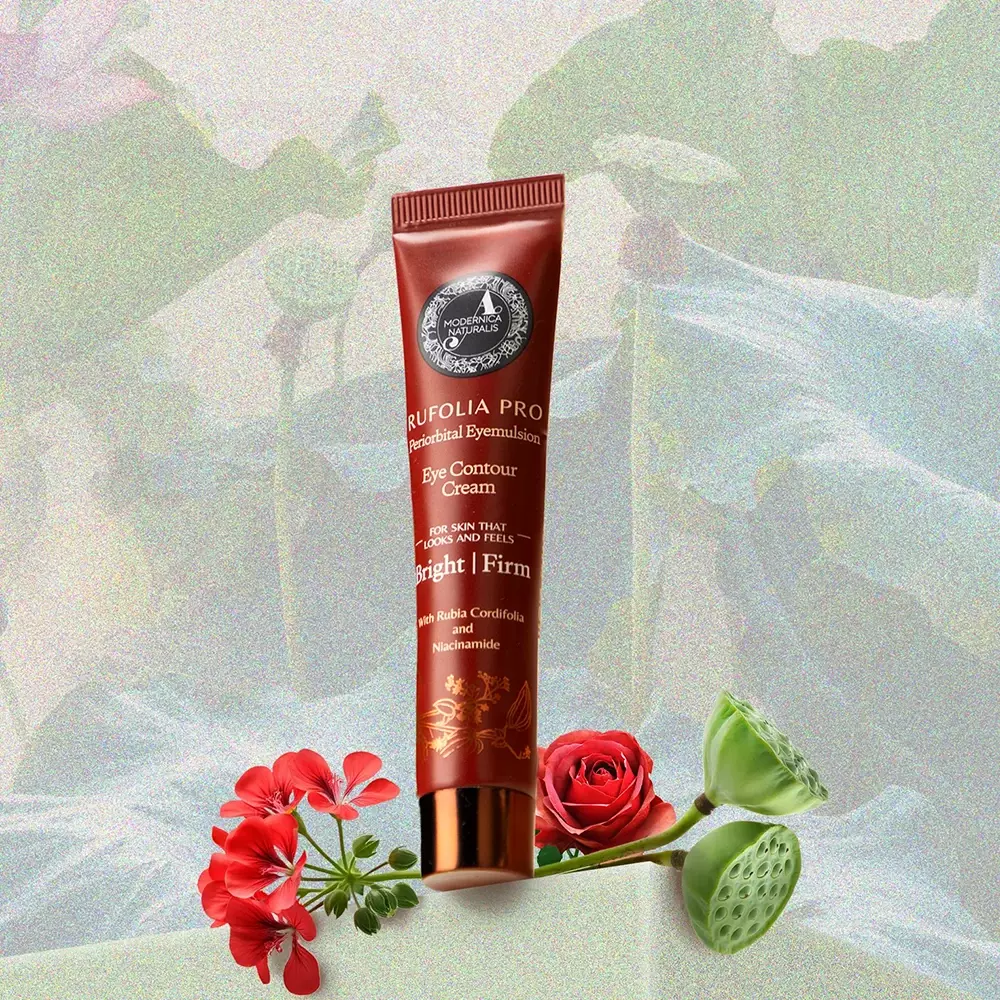 Rufolia Pro Eye Contour Eyemulsion – Brighten, Firm and Moisturize Under-Eyes – New Formula with Manjistha, Aloe Vera, Lotus, and Niacinamide – Best Under-Eye Cream – With Clinically Tested Ingredients Eye Cream A Modernica Naturalis 