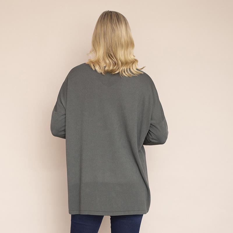 Teddy V Neck (Khaki)