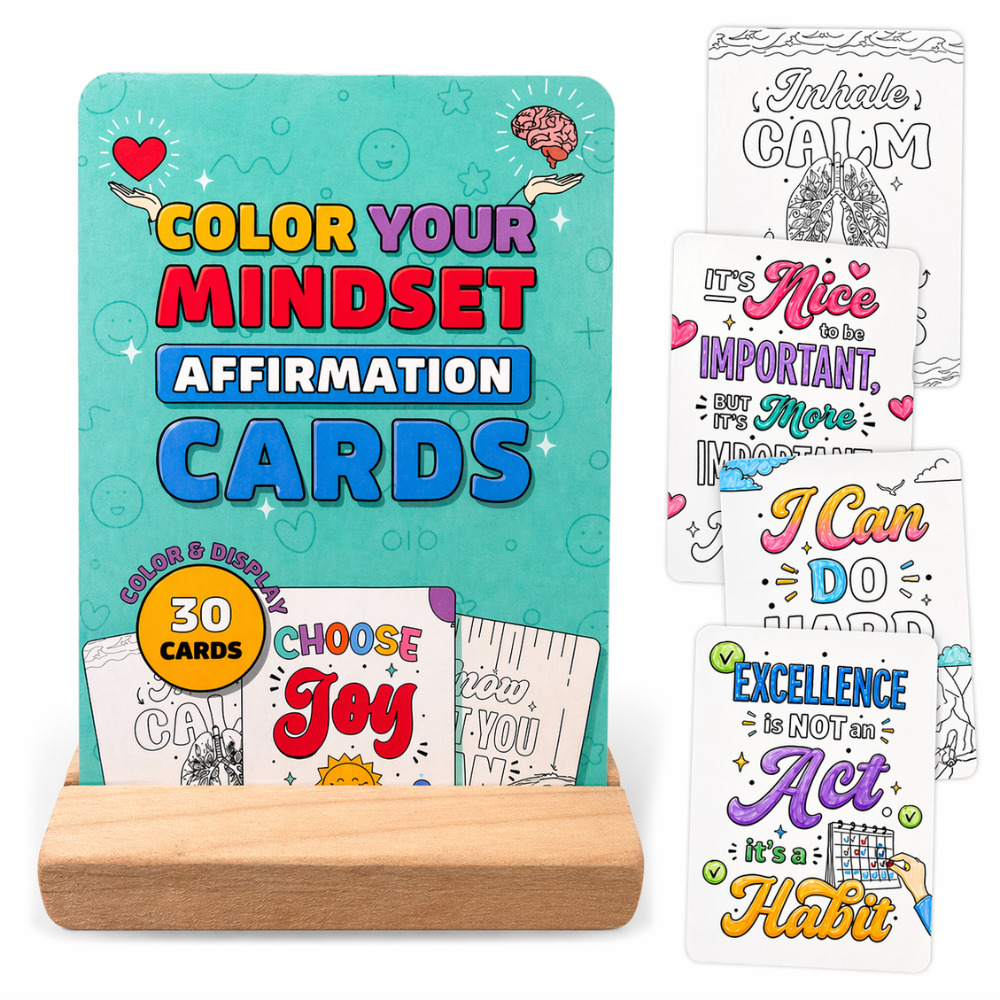 Color Your Mindset Affirmation Cards Set