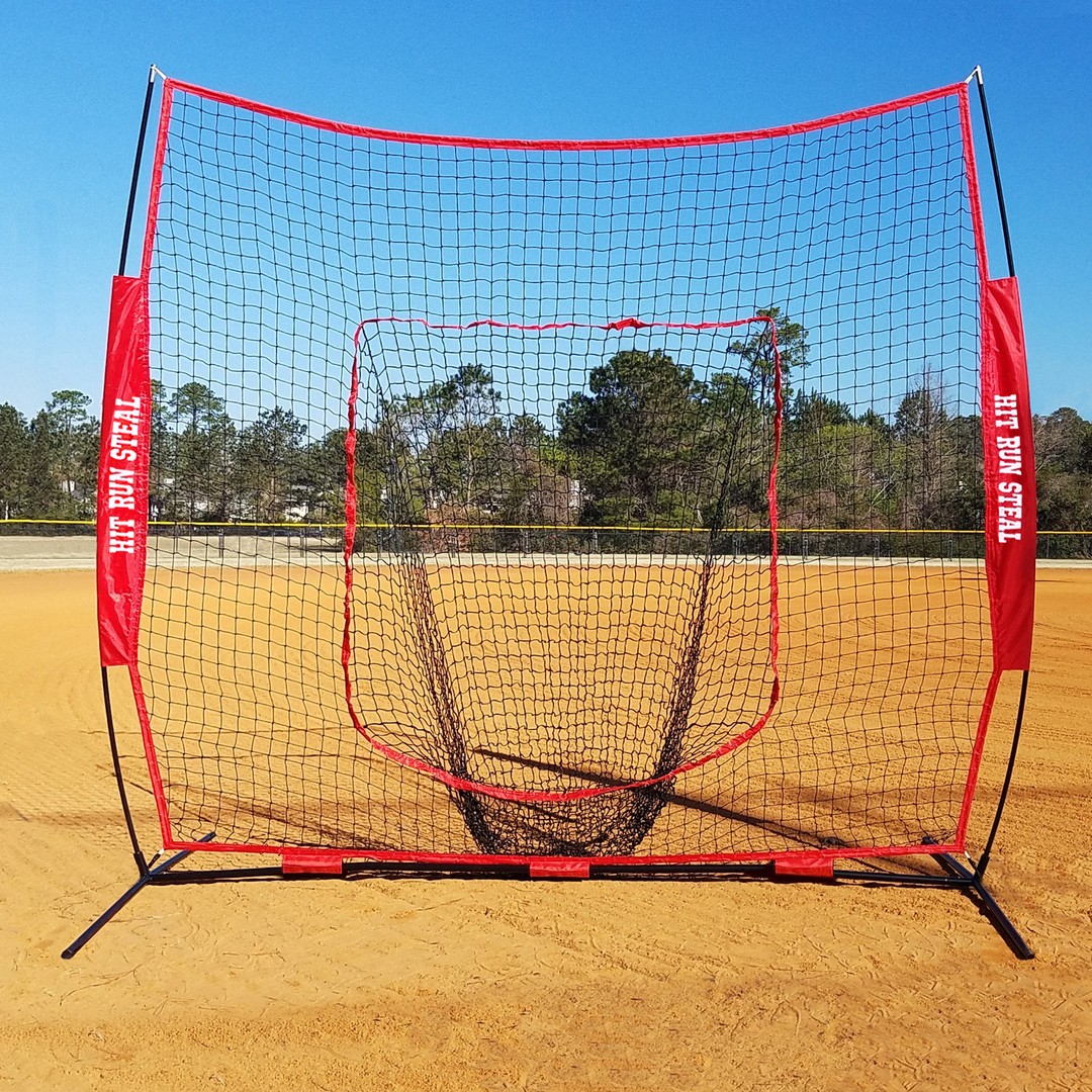 Details about    7x7 Feet Baseball Softball Hitting Pitching Net Tee Caddy Set with Yellow
