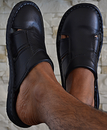 Tyrell - mens closed toe slip on sandals - Reindeer Leather