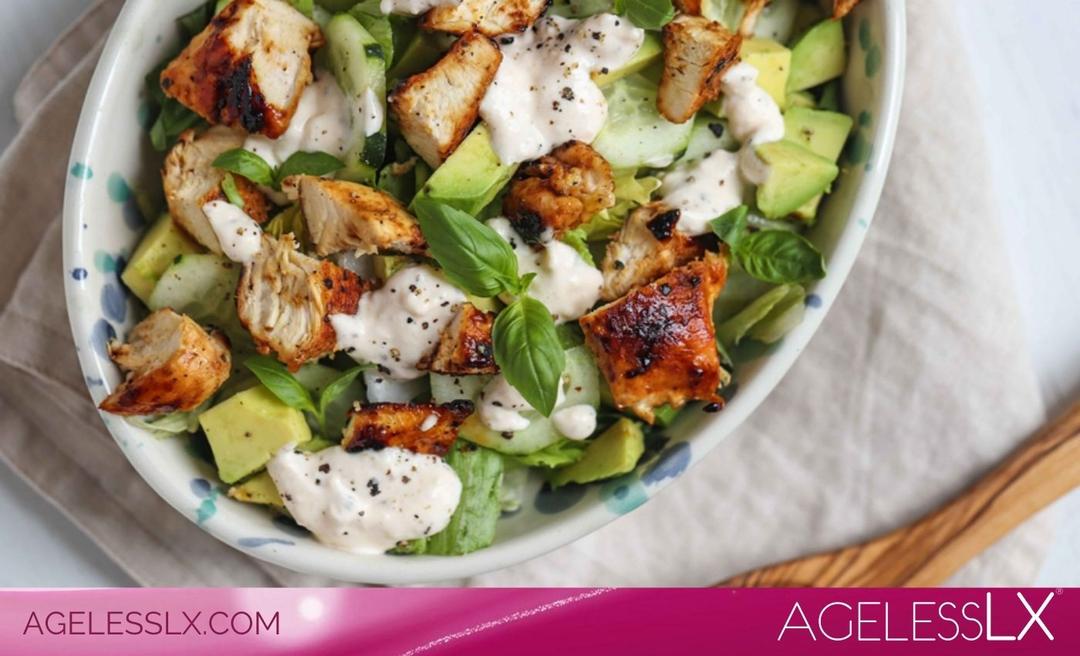 Chicken, Cucumber, & Avocado Salad