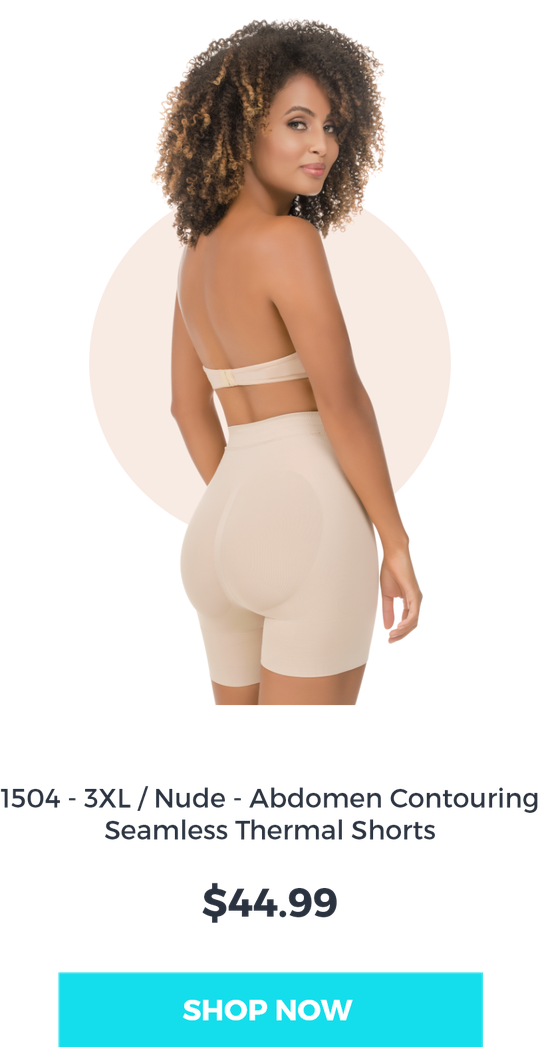 nude seamless thermal short with abdomen control