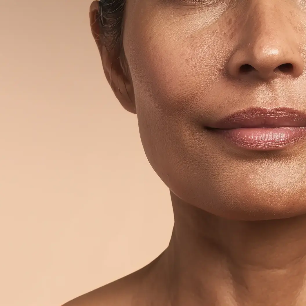 Woman with dull and uneven skin tone