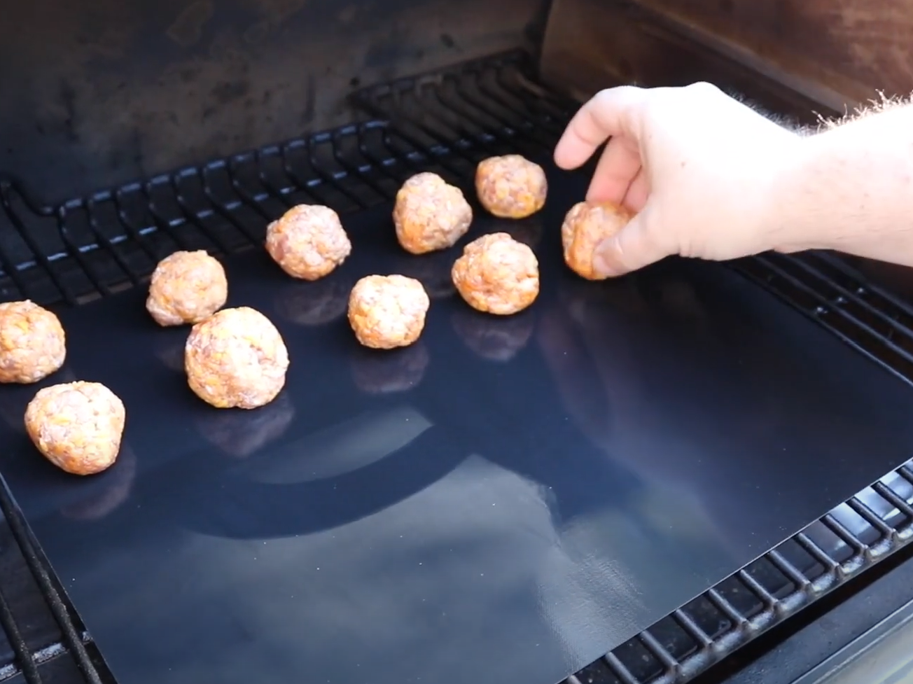 Smoked Sausage and Cheese Balls Traeger Ironwood 650