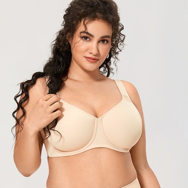 Track Smoothing Intimates Unlined Full Coverage Bra - Cocoa - 30 - D