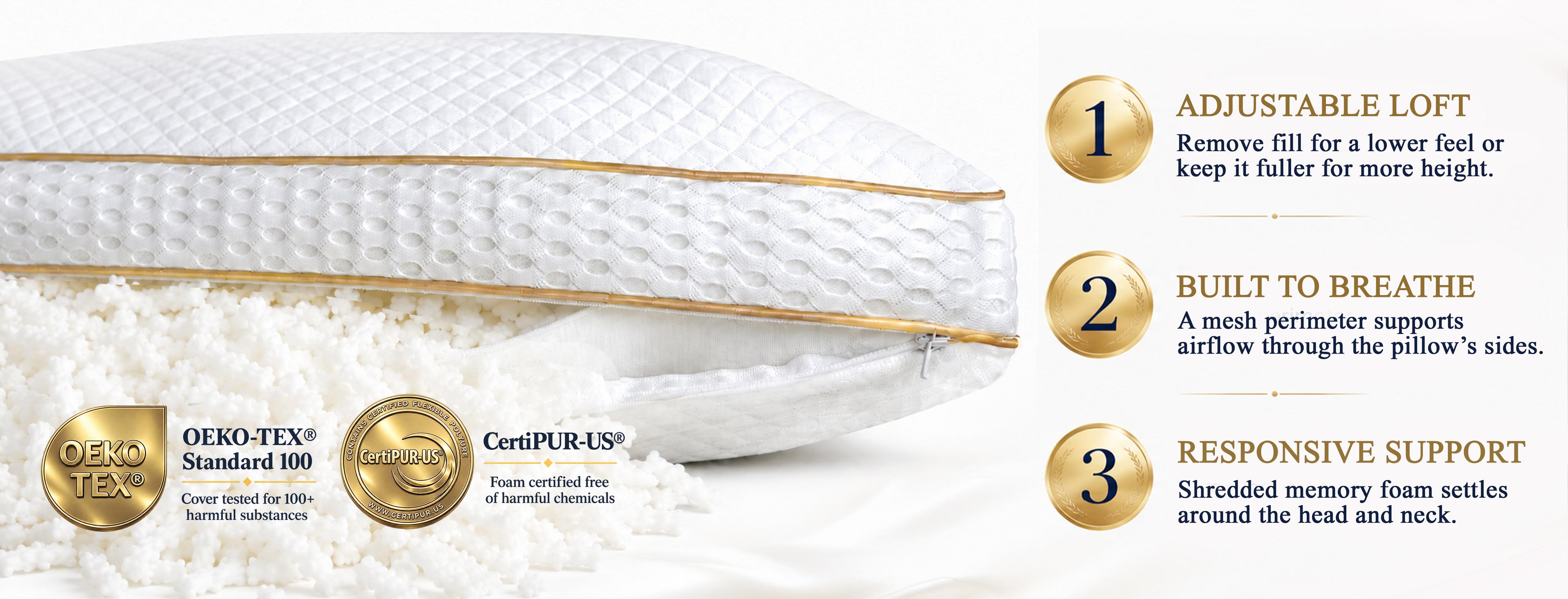 AirFlowPRO Shredded Memory Foam Pillow