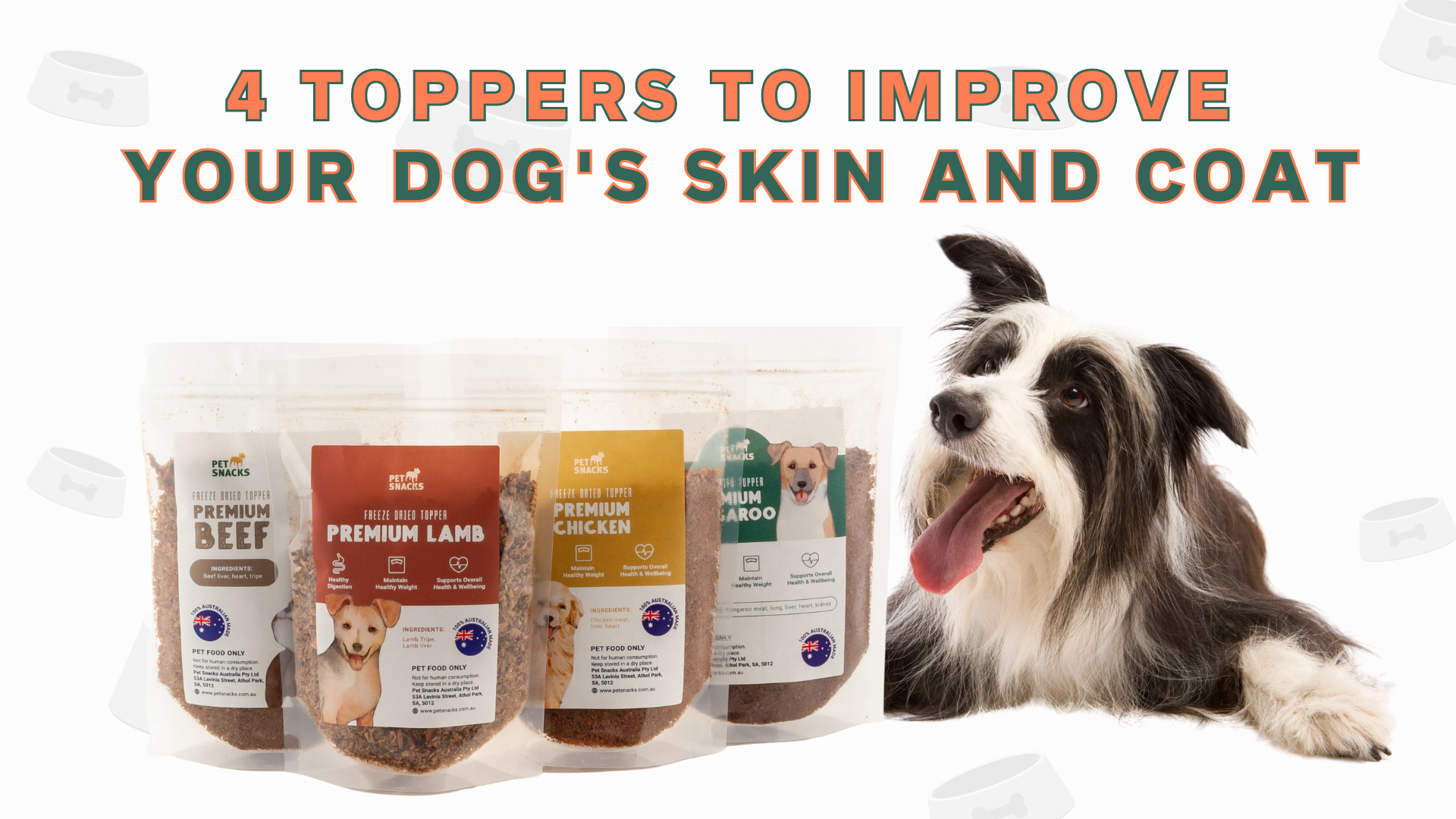 4 Toppers to Improve Your Dog’s Skin & Coat Pet Snacks