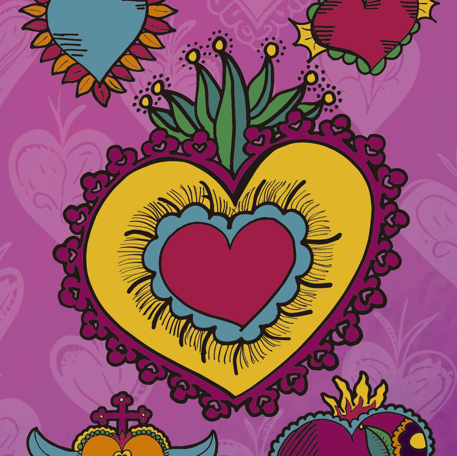 valentine card conversation hearts spanish