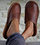 Colin - Mens leather scuff slippers - Reindeer Leather
