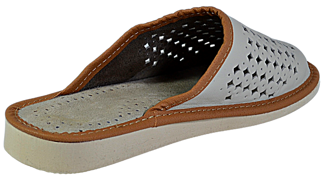 Allegra - Women summer leather slippers - Reindeer Leather